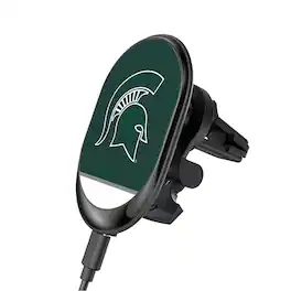 Keyscaper - Michigan State Spartans Wireless Magnetic Car Charger - Multicolor