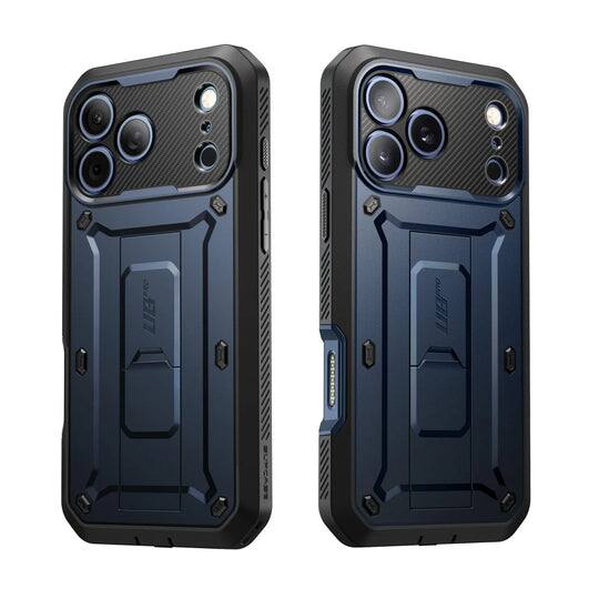 Left. SUPCASE - Unicorn Beetle Pro Rugged Case for iPhone 17 Pro – Full-Body Protection with Screen Protector - Azure.