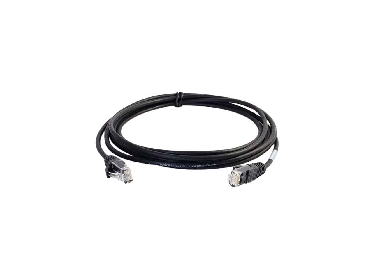Front. Cables to Go - C2G 01102 Cat6 Slim Cable - Snagless Unshielded Slim Ethernet Network Patch Cable, Black (3 Feet, 0.91 Meters) - Black.