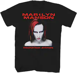 PopMarket - Marilyn Manson - Marilyn Manson - Mechanical Animals T-Shirt - 3XL Black TS0001MMAA6 - APPAREL - Multicolor