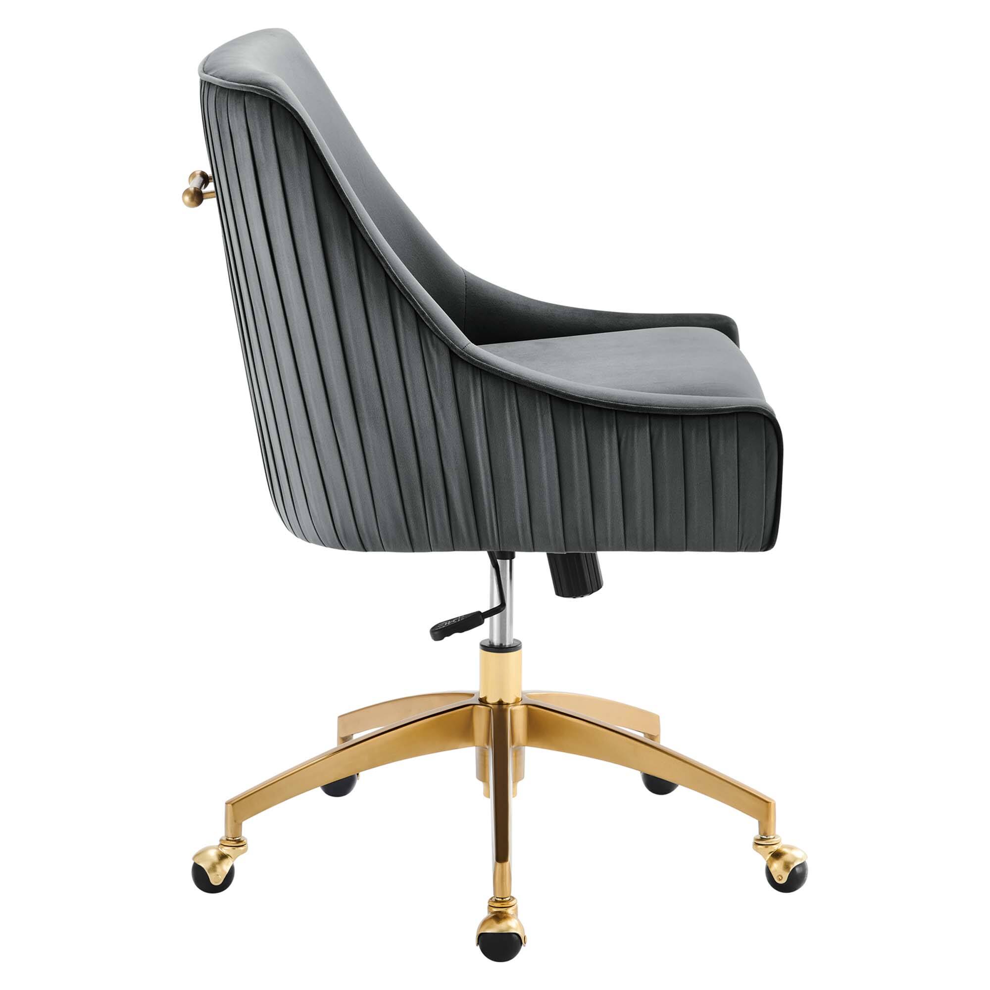 Left. Modway - Discern Performance Velvet Office Chair by Modway - Gray.