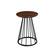 Front. Walker Edison - Modern Round Cage-Leg Side Table - Dark Walnut.