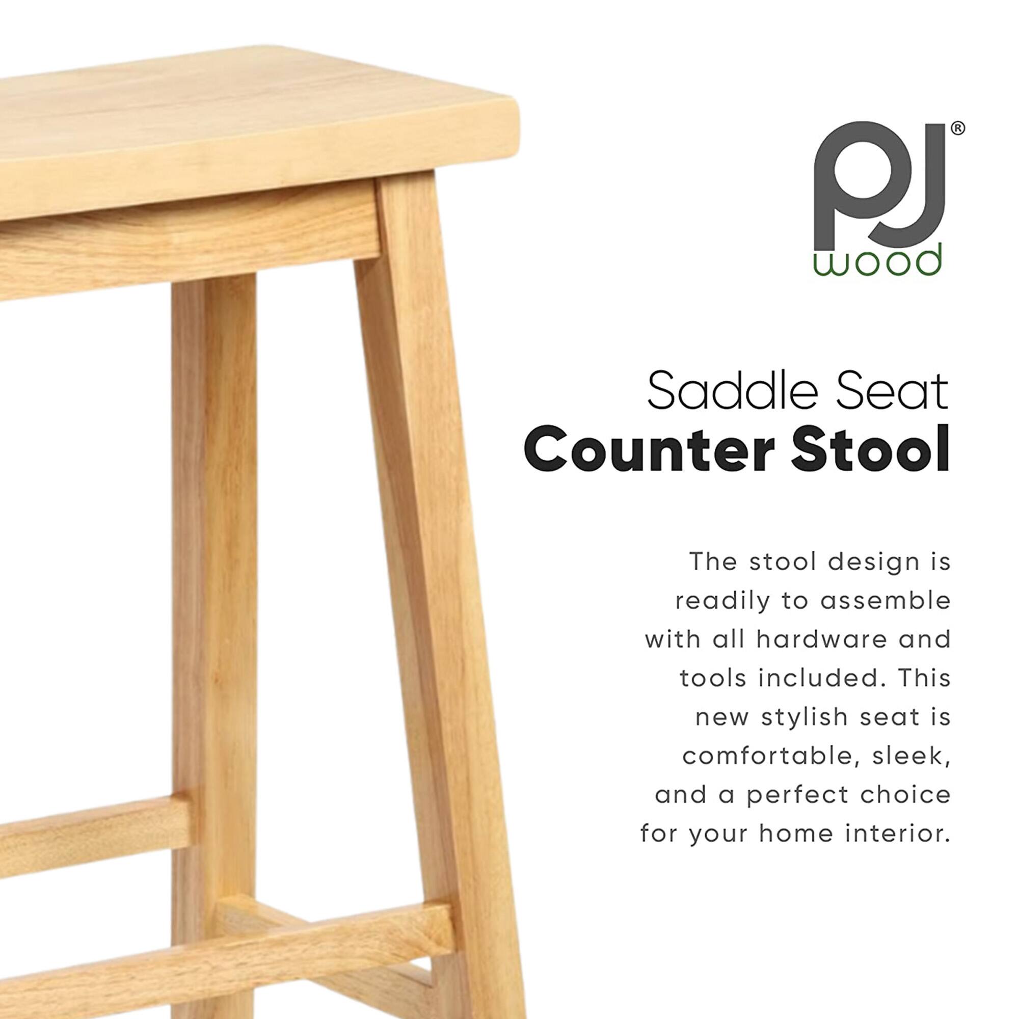 PJ Wood Saddle Seat Counter Stool

The stool design is readily to assemble with all hardware and tools included. This new stylish seat is comfortable, sleek, and a perfect choice for your home interior.
