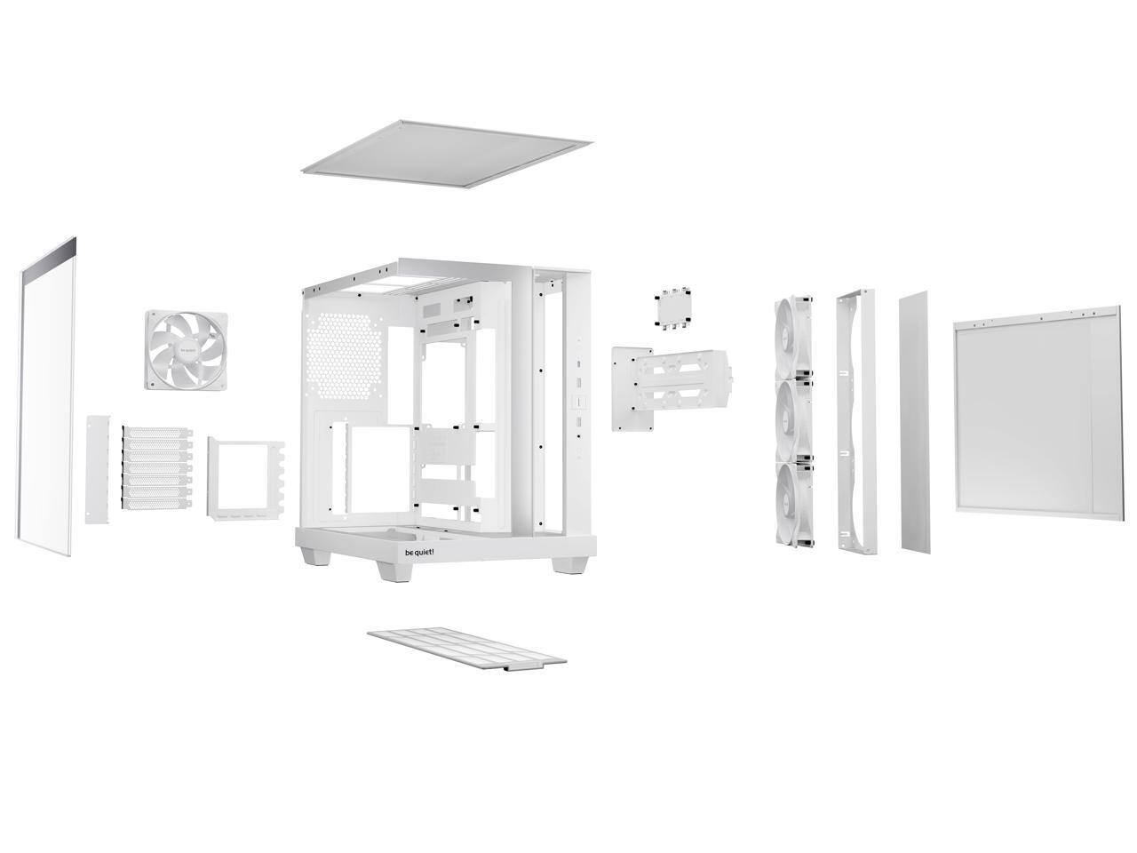 Alt View 5. be quiet! - Be Quiet Light Base 500 LX White Light Base 500 LX White White ABS / Steel / Tempered Glass ATX / M-ATX / Mini-ATX case - White.