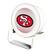 Front. Keyscaper - San Francisco 49ers Linen Print Nightlight Charger & Bluetooth Speaker - White.