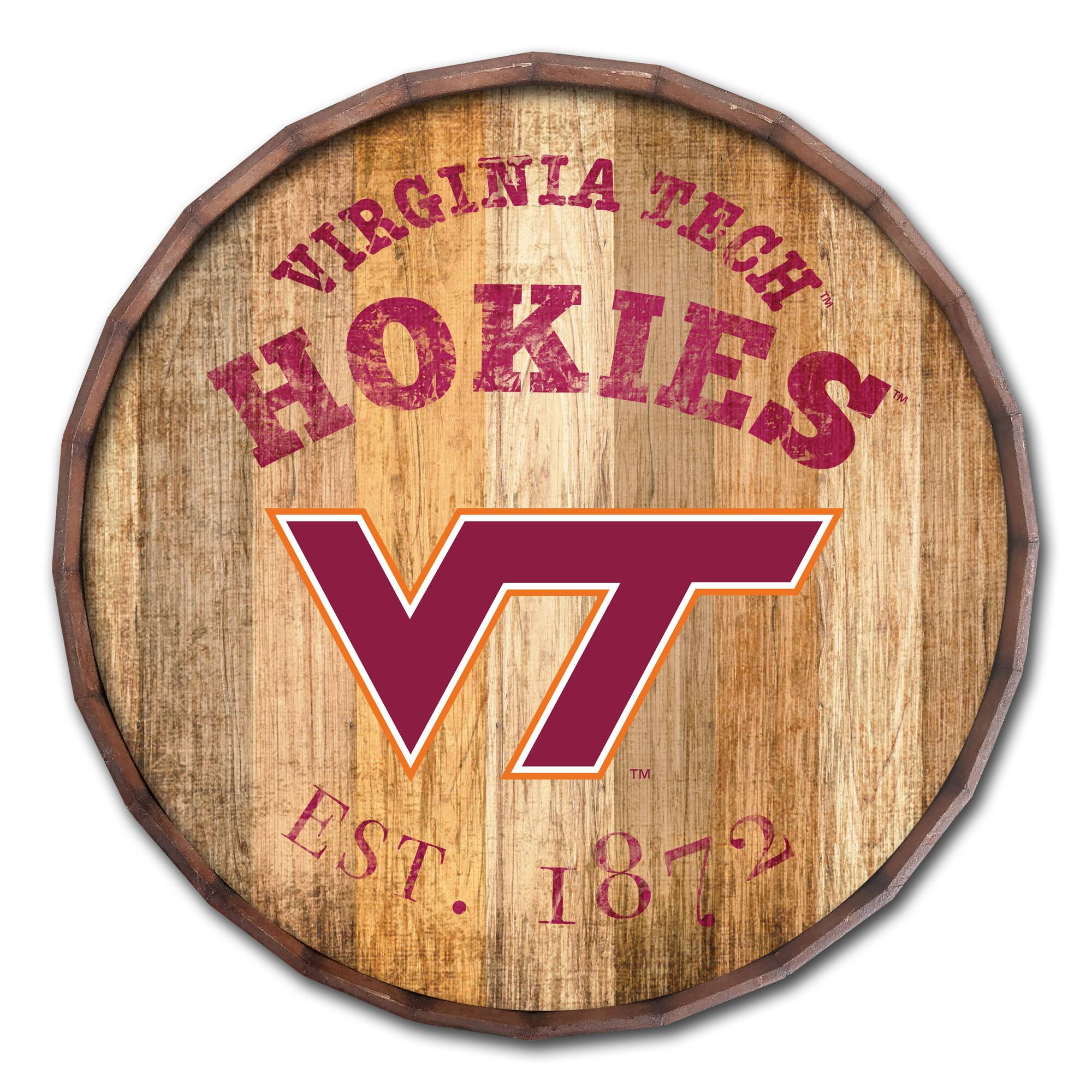 Virginia Tech Hokies 24'' Established Date Barrel Top