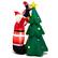 Front. Costway - 6 FT Inflatable Christmas Tree & Santa Claus w/ LEDs & Air Blower - Multicolor.