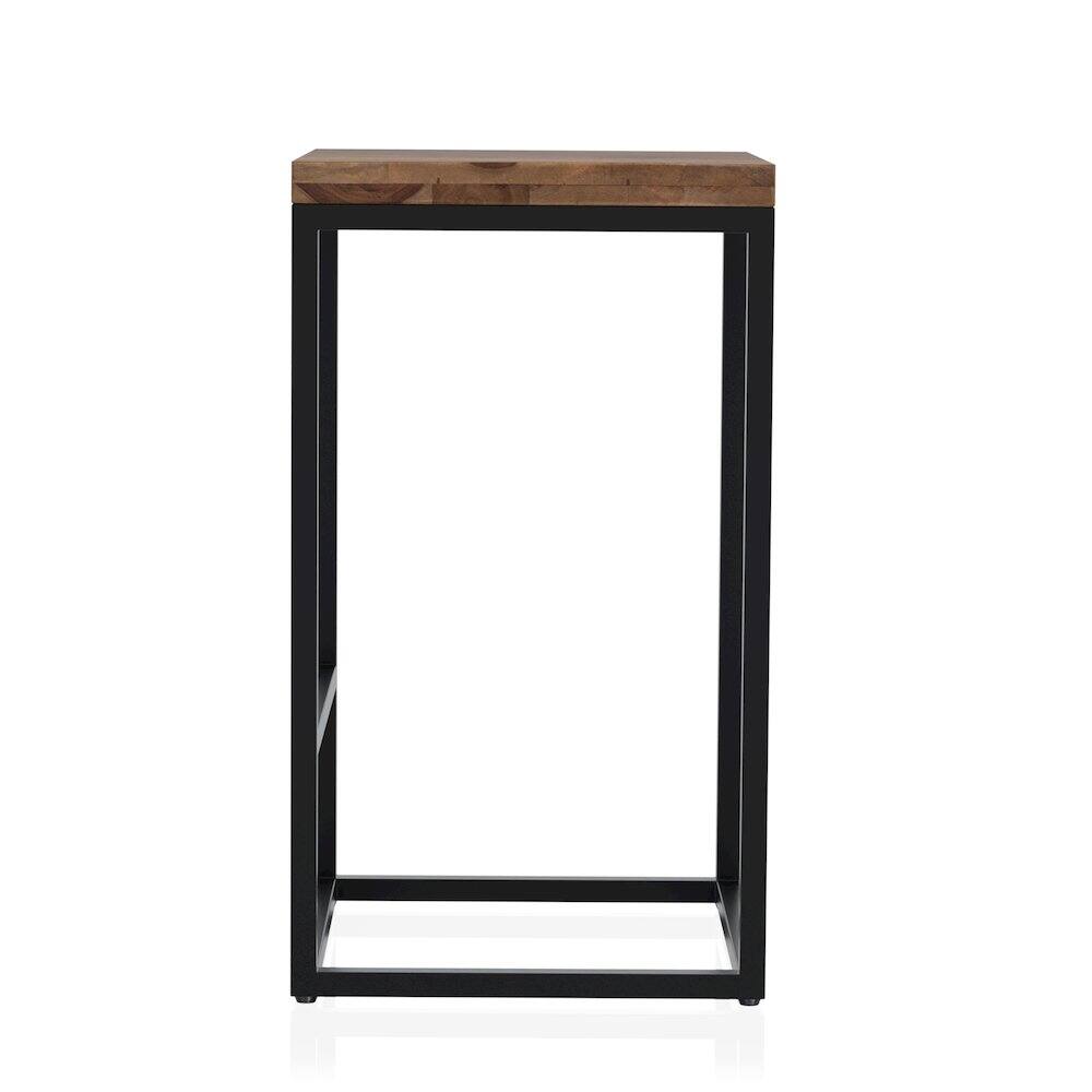 Alt View 1. Furniture of America - Druze Metal Square Barstool in Golden Brown and Black - Brown.