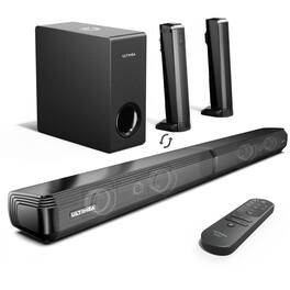Ultimea - Apollo S50 4.1ch Sound Bar with Subwoofer, 2-in-1 Detachable, Bass Adjustable, 3 EQ Modes, 200W, ARC/Optical/Aux - Black