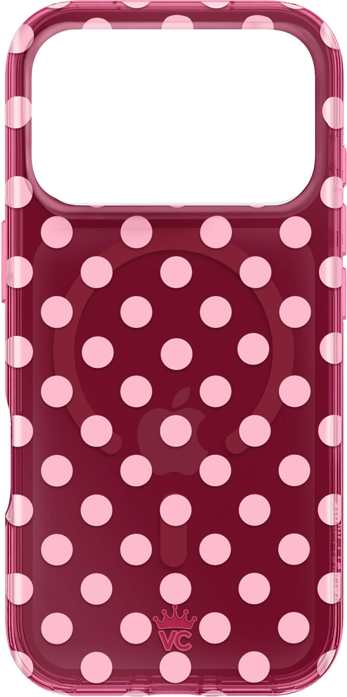Alt View 5. VELVET CAVIAR - Magsafe Case for Apple iPhone 18 Pro / iPhone 17 Pro - Raspberry Polka Dot.