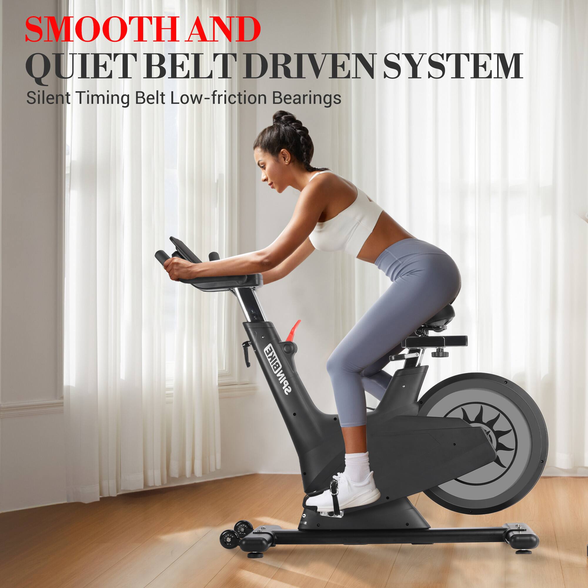 SMOOTH AND QUIET BELT DRIVEN SYSTEM  
Silent Timing Belt Low-friction Bearings