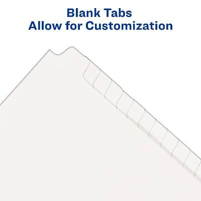 Blank Tabs Allow for Customization
