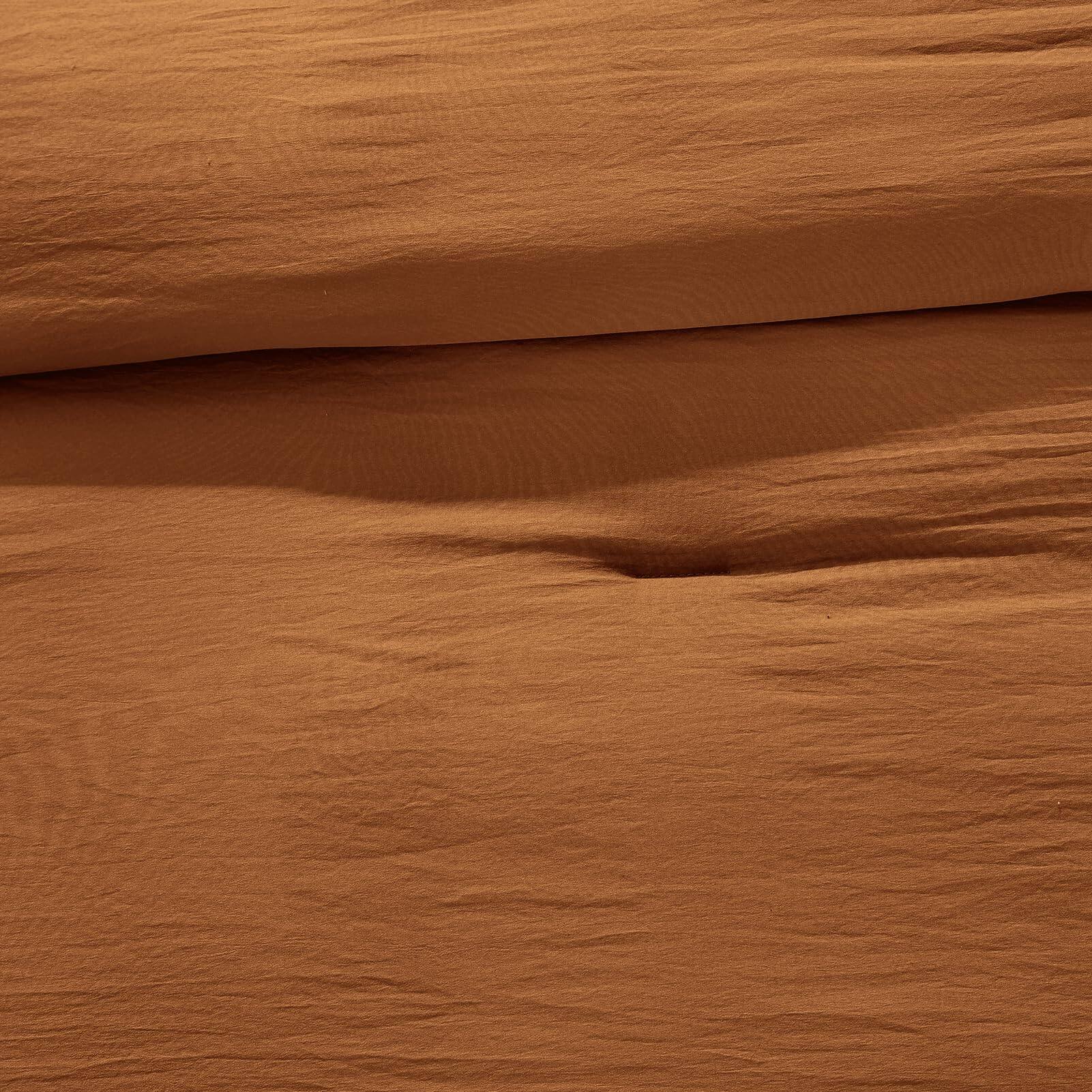 Alt View 1. Dazzed Corner - Queen Comforter Set - 3 Pieces Comforter Prewashed Soft Lightweight for All Seasons - Burnt Orange.