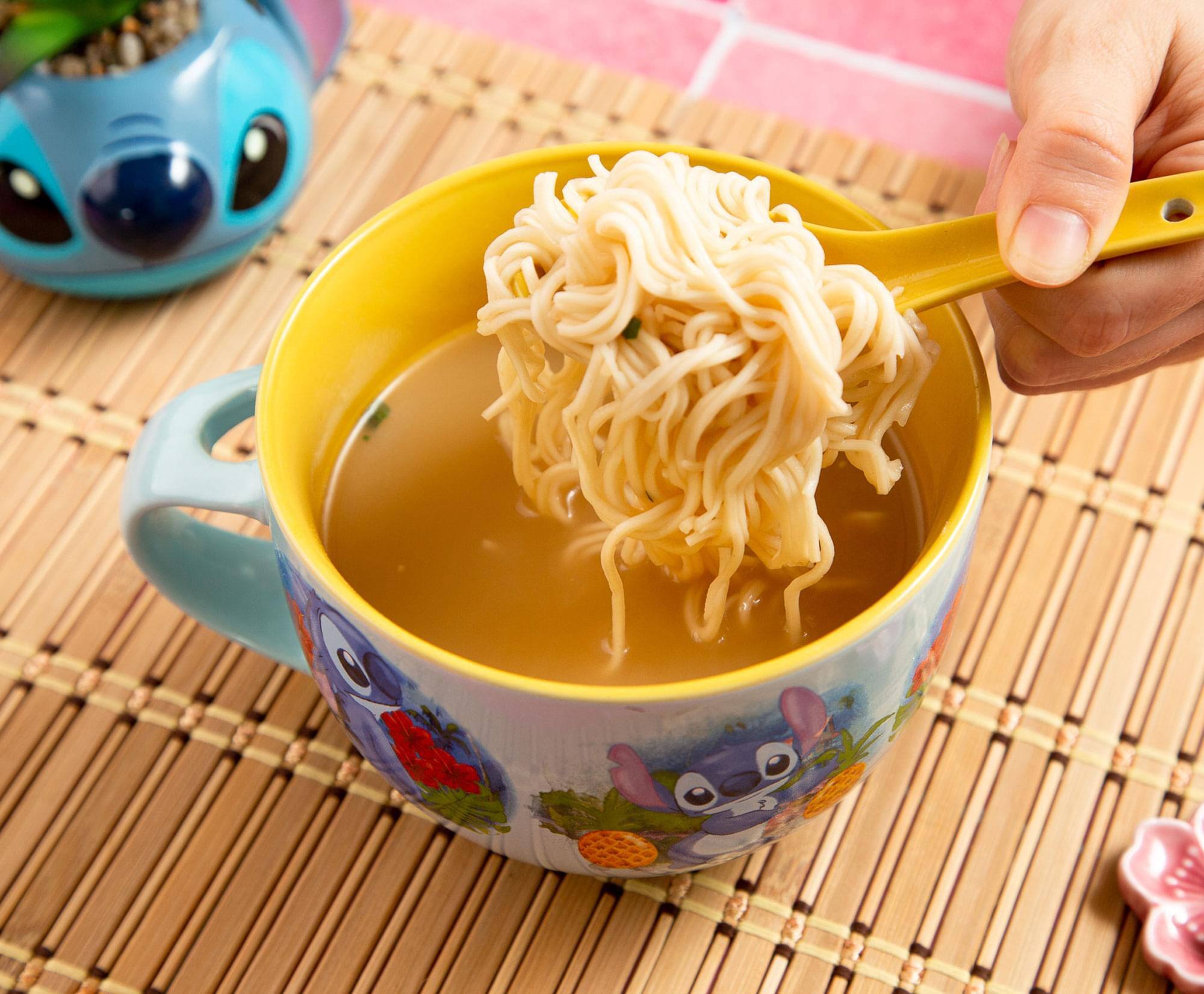 Alt View 5. Silver Buffalo - Disney Lilo & Stitch Ceramic Soup Mug With Spoon | Holds 24 Ounces - Blue.