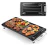 Costway - 1300W Electric Grill with Removable Touch Panel, Adjustable Temperature for Family - Black