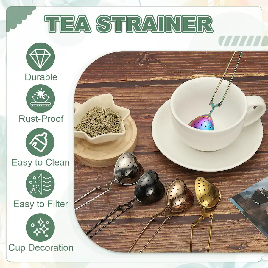 Small Tea Leaf Unique Bargains Tea Infuser Stainless Steel Loose Leaf Filter, Long ...