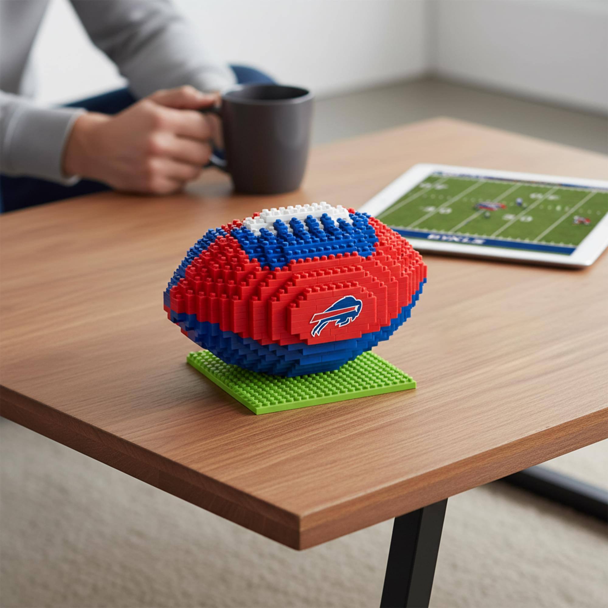 Alt View 2. Forever Collectibles - Buffalo Bills NFL BRXLZ Football 704-Piece Building Block Set - Red.