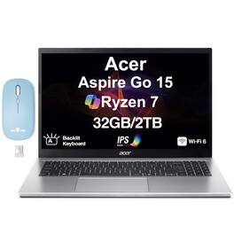 Acer - Upgraded - Aspire Go 15 Laptop 15.6 FHD Display (Ryzen 7 5825U, 32GB, 2TB SSD, Win 11 Pro) w/Dockztorm Wireless Mouse - Iron Grey