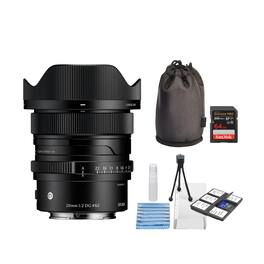 Sigma - 20mm F2 DG Full-Frame Contemporary, L Mount (Black) and Accessories Bundle