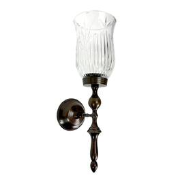 Things2Die4 - Wall Candle Sconce Finish Lead Crystal Glass 15 in Metal and Glass - Bronze