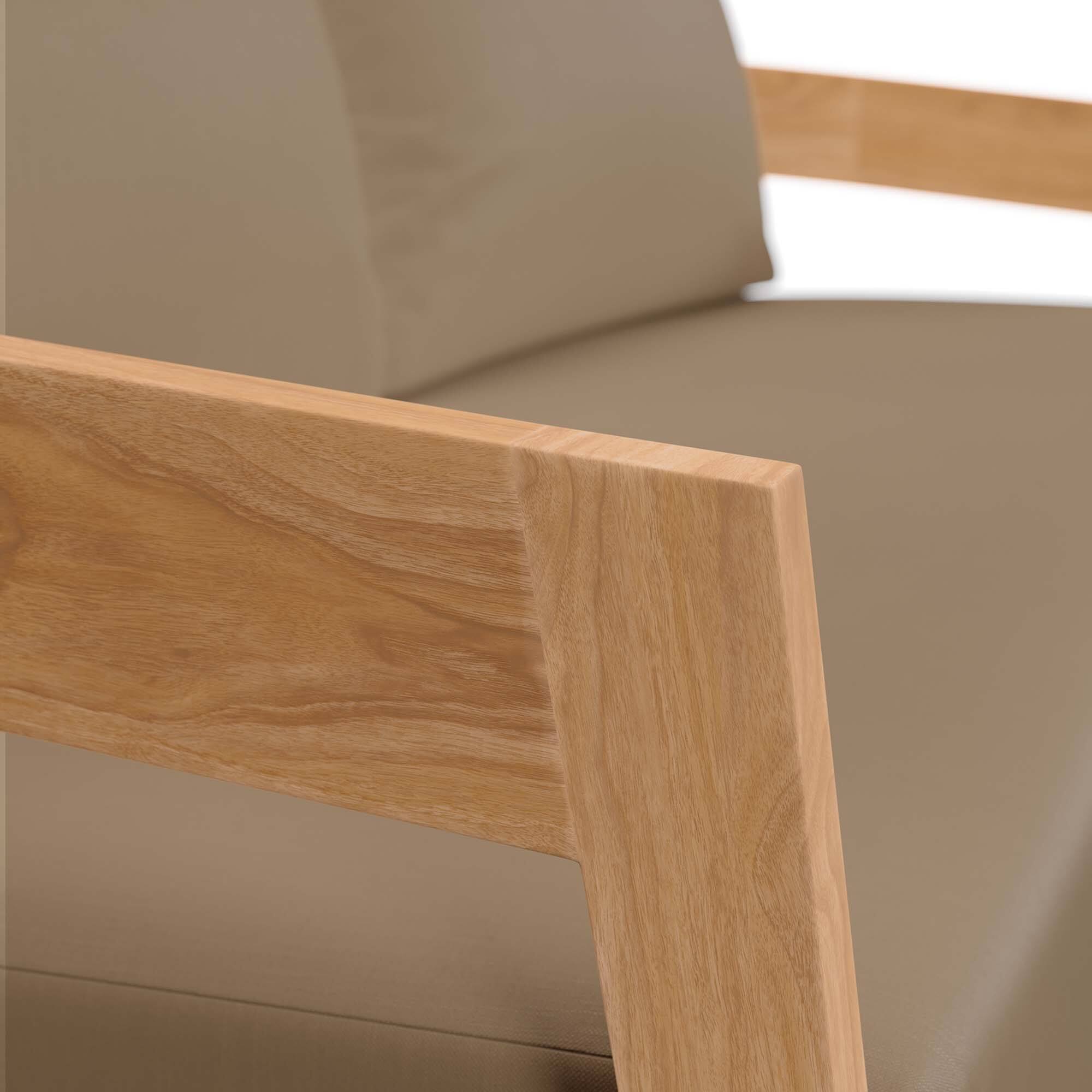 Alt View 4. Modway - Brisbane Teak Wood Outdoor Patio Loveseat by Modway - Natural Light Brown.