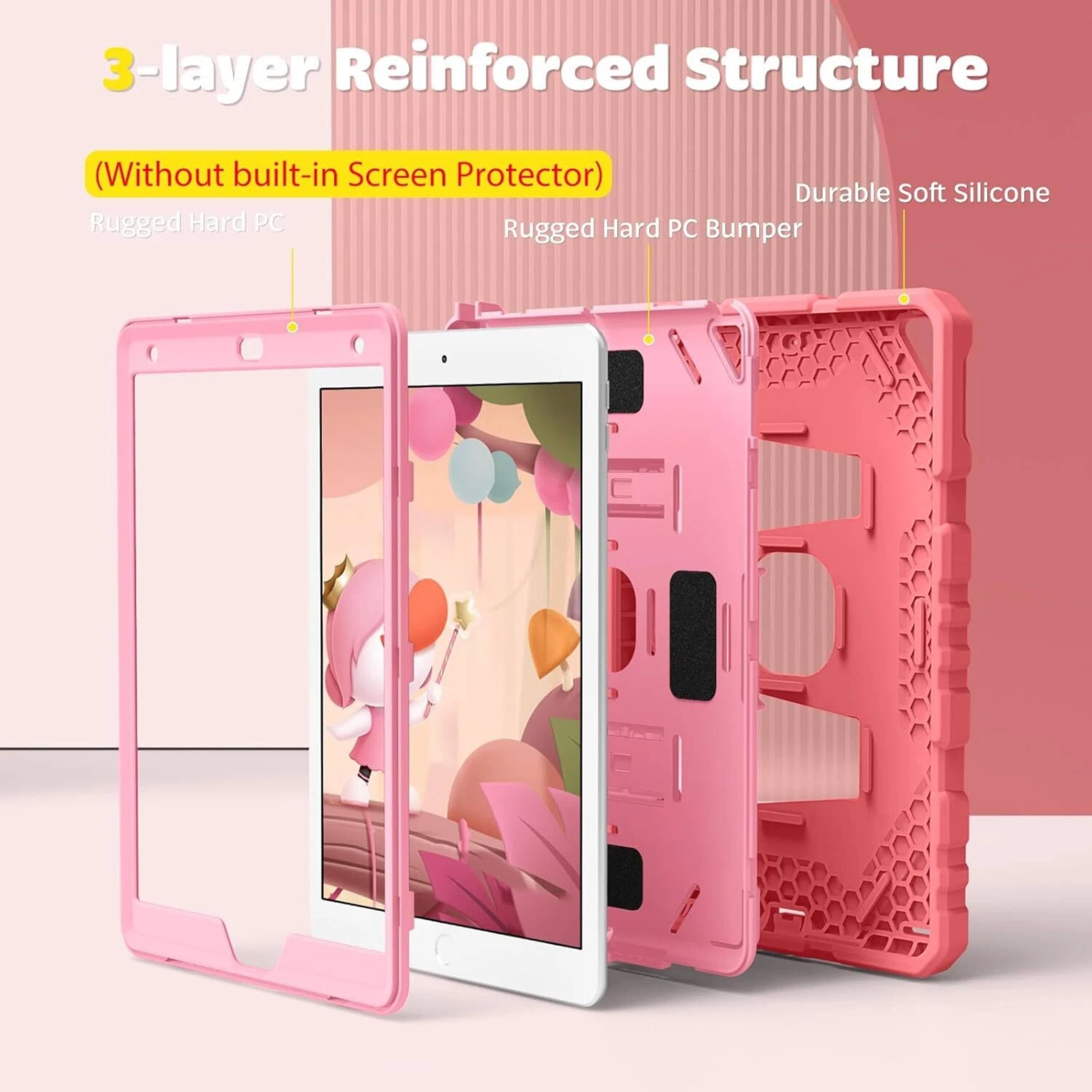3-layer Reinforced Structure (Without built-in Screen Protector)

- Rugged Hard PC
- Rugged Hard PC Bumper
- Durable Soft Silicone
