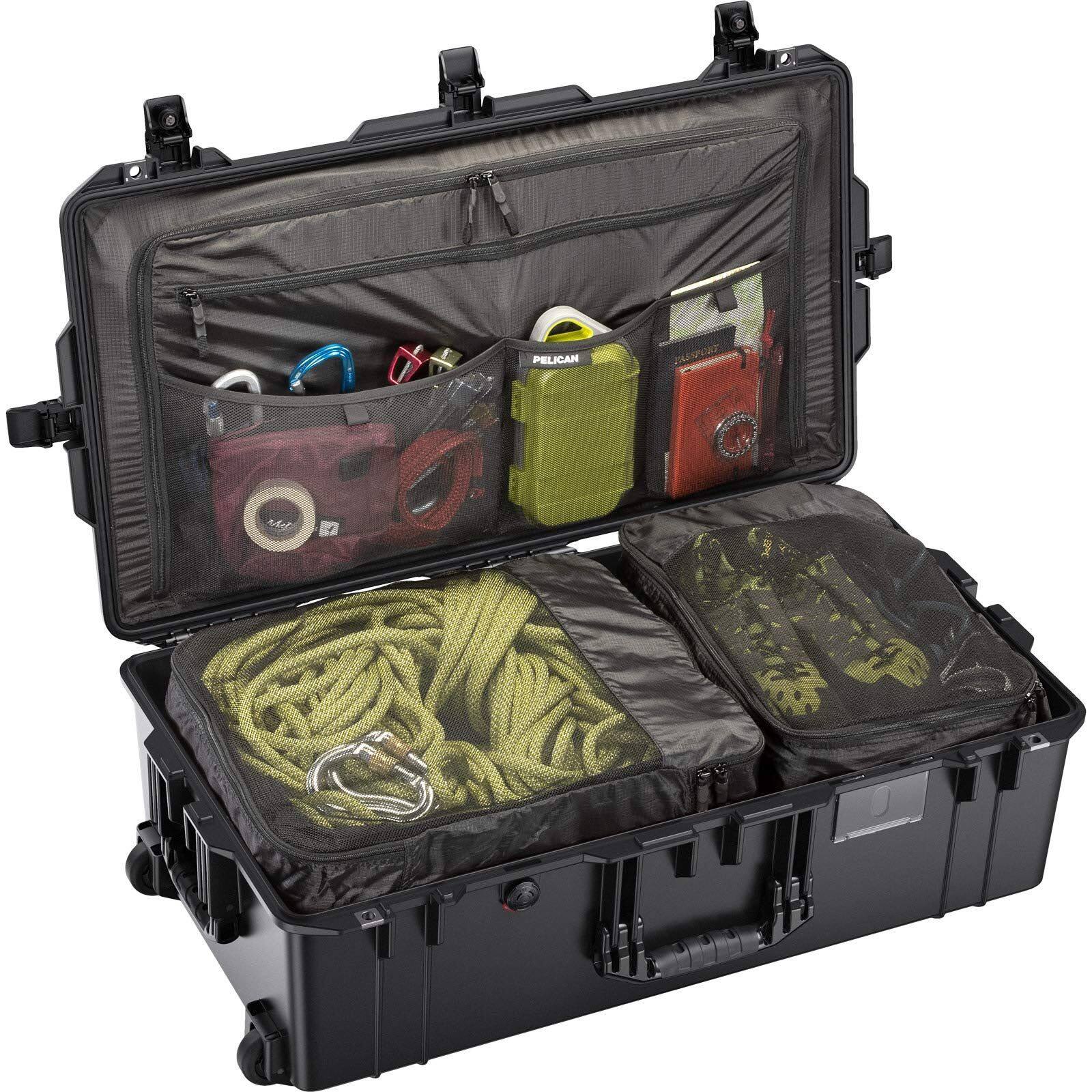 Angle. Pelican - Pelican 1615TRVL Wheeled Check-In Air Travel Case with Lid Organizer and Packing Cubes, Black - Black.