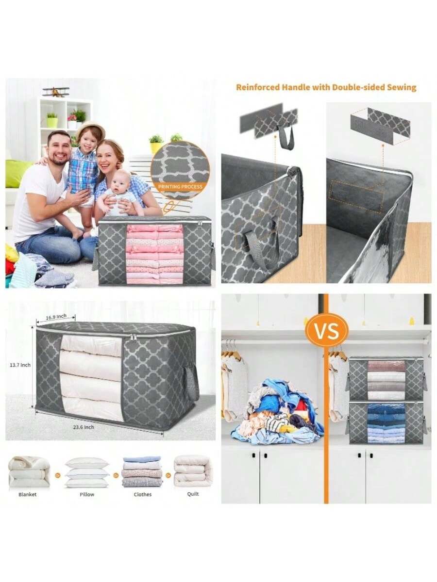 Reinforced Handle with Double-sided Sewing

PRINTING PROCESS

16.9 Inch

11" VS 13.7 Inch

23.6 inch

Blanket Pillow Clothes Quilt