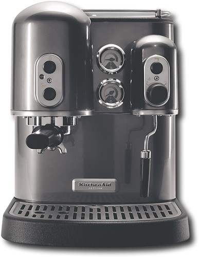 Got this beautiful KitchenAid pro line espresso maker today for $100. It  appeared that it hadn't been used or cleaned for a very long time, but I  t's ready now! Can't wait