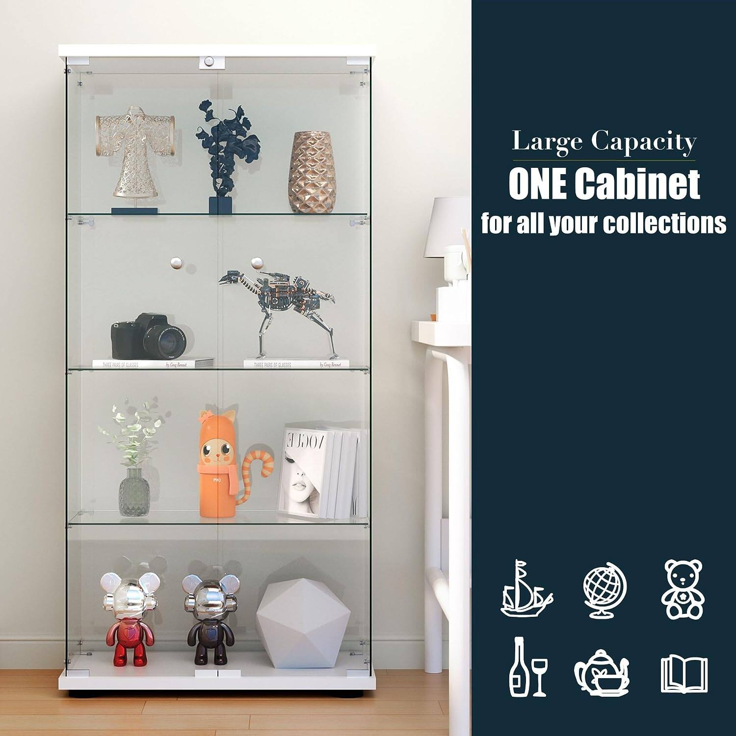 Large Capacity  
ONE Cabinet  
for all your collections