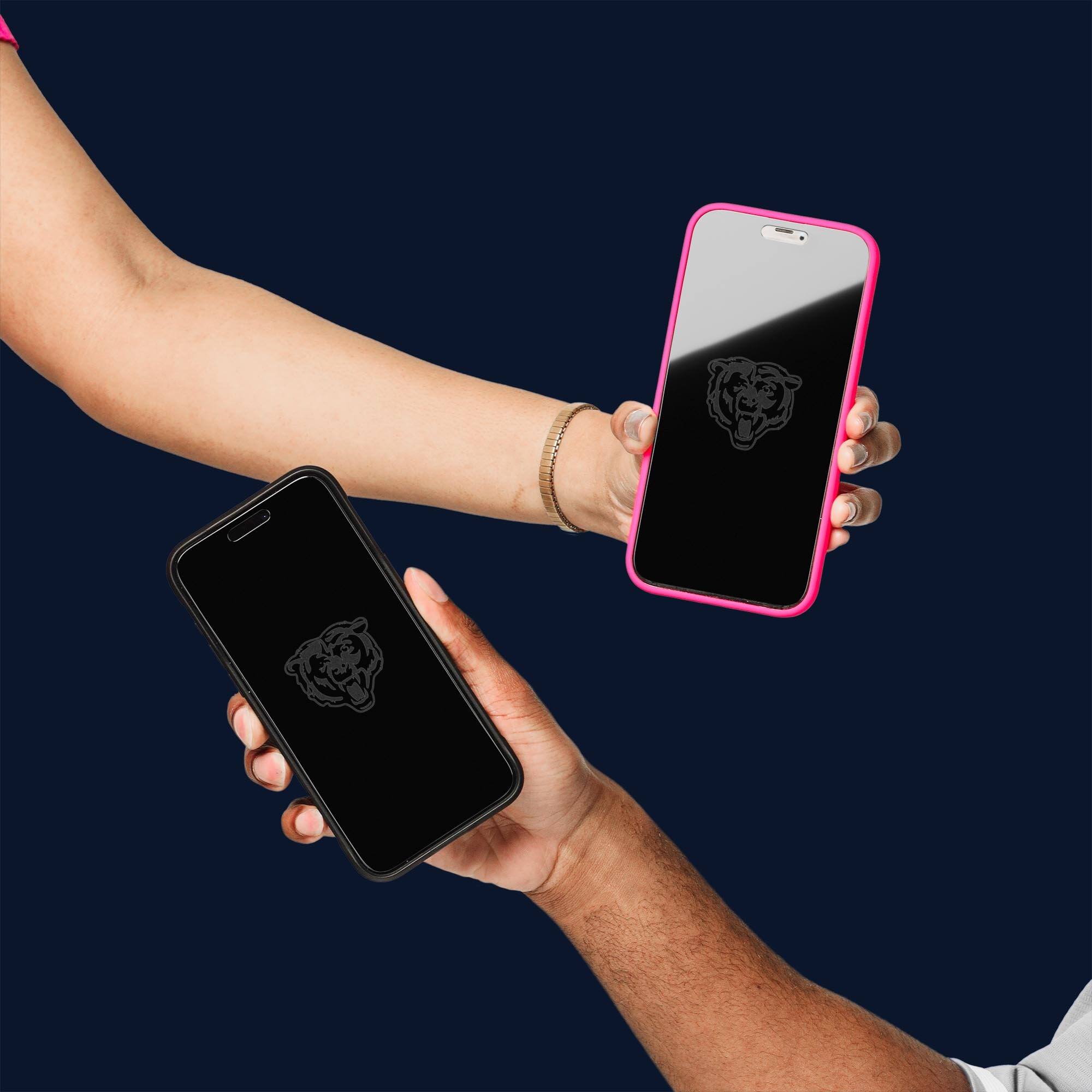 Alt View 3. Screen Skinz - Chicago Bears Clear iPhone Screen Protector - 15 Plus/15 Pro Max/16 Plus - Multicolor.