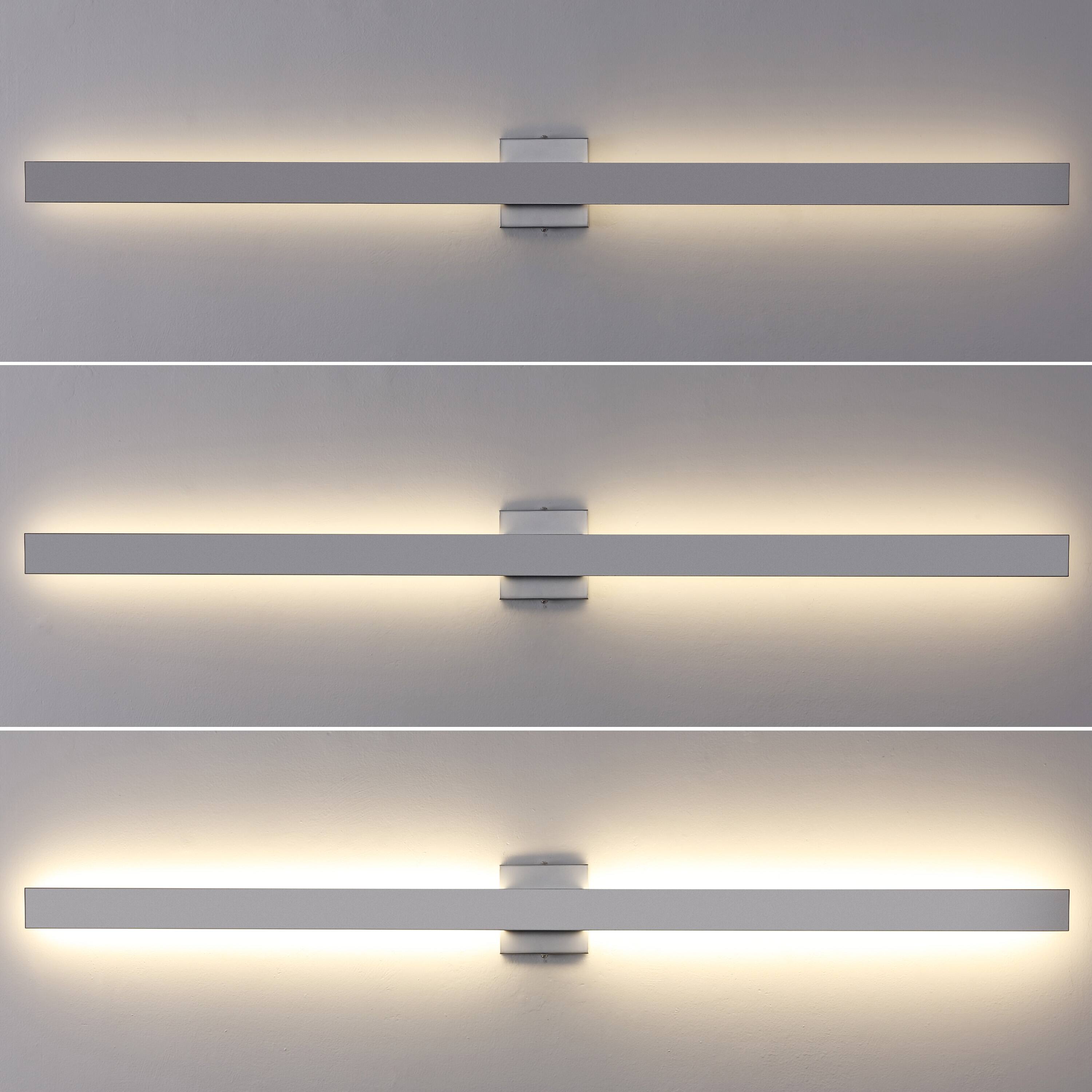 Alt View 7. Jonathan Y - Vara 49.5" Modern Minimalist Indoor/Outdoor Metal 350-Degree Rotate Dimmable Integrated Linear LED Wall Sconce, Silver - Silver.