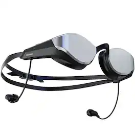 Holoswim - SollaWave Smart Swim Goggles with Swimming Headphones - Black