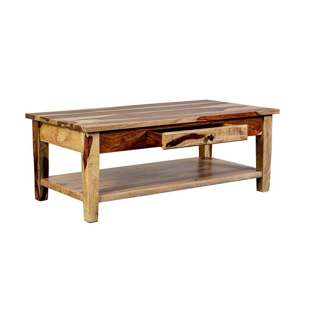 Alt View 1. Porter Designs - Taos Solid Sheesham Wood Coffee Table - Natural.