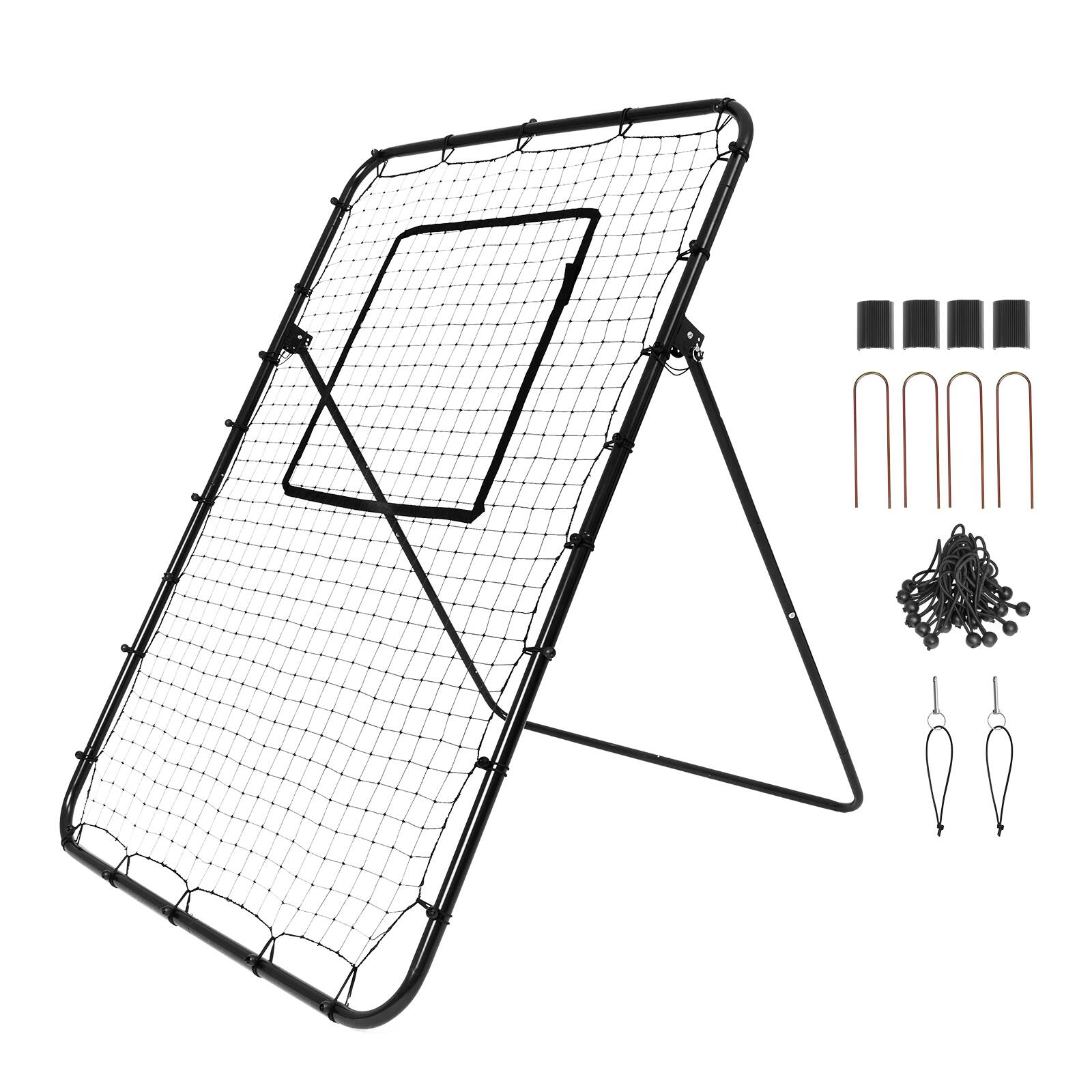 Alt View 5. VEVOR - Baseball And Softball Rebounder Net, 4 x 6 Feet PitchBack Baseball Nest for Pitching and Fielding Training - Black.