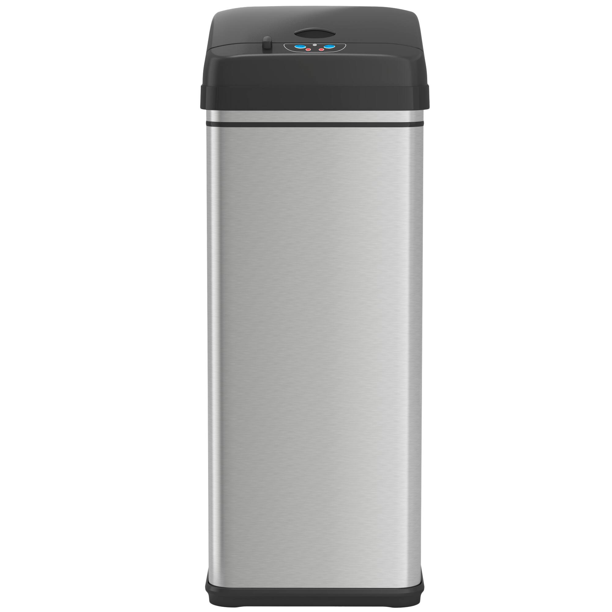 Alt View 14. iTouchless - 13-Gal. Touchless Trash Can - Stainless Steel/Black.