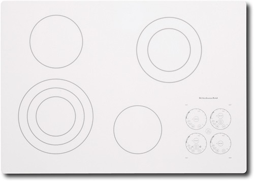 Best Buy Kitchenaid 30 Built In Electric Cooktop White Kecc508rpw