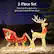 2-Piece Set
Decorate the yard with a glowing reindeer-driven sleigh
