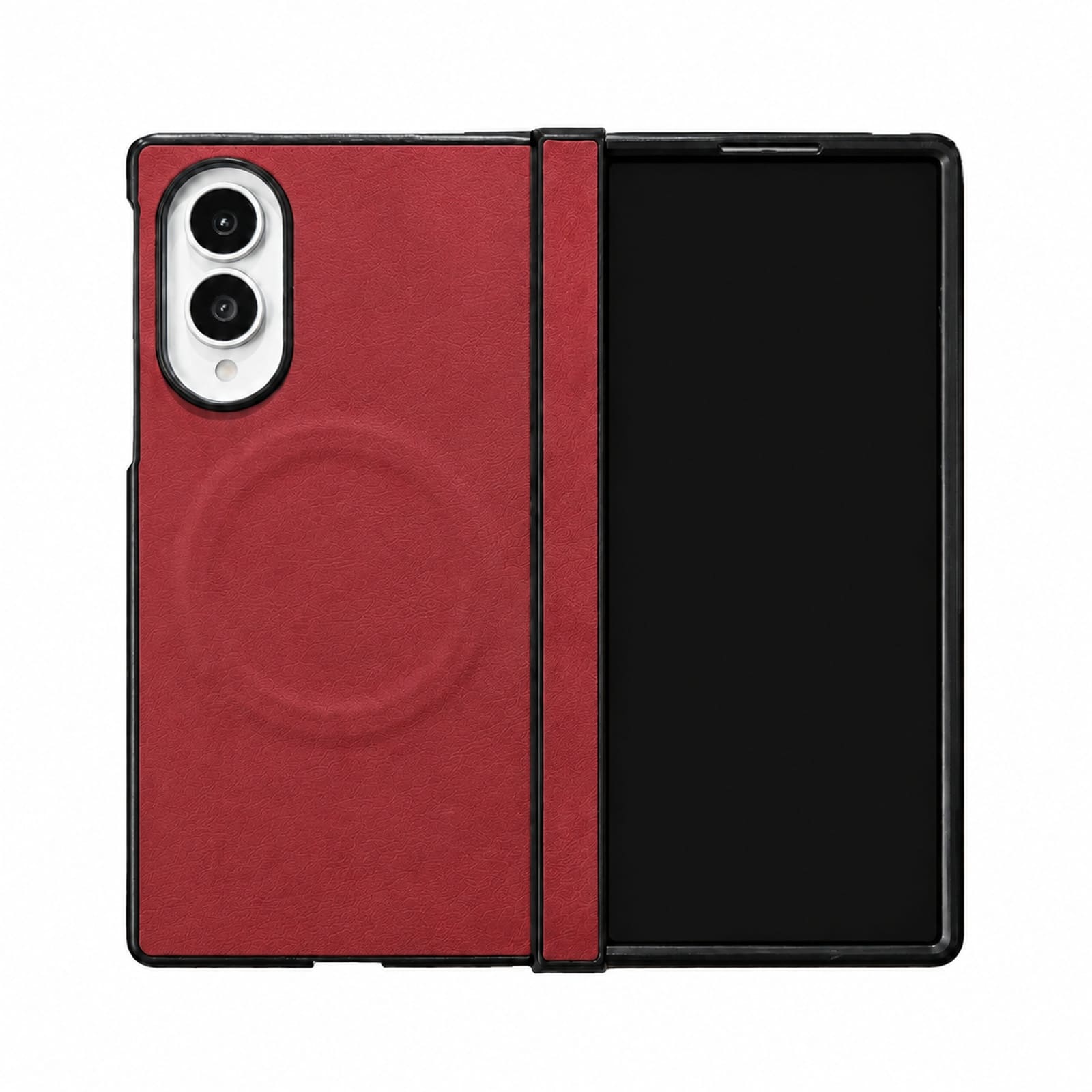 Dteck - Magnetic Hinge Protection Case for Samsung Galaxy Z Fold8, Shockproof PC+TPU Wireless Charging Folio Cover - Red price history on PriceWatchPro
