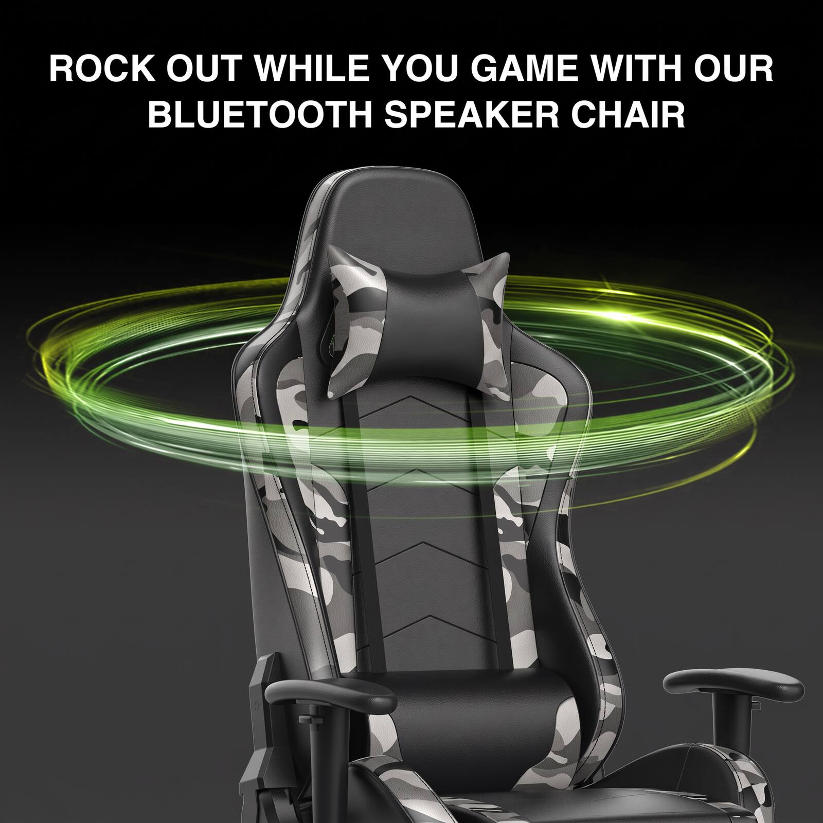 ROCK OUT WHILE YOU GAME WITH OUR BLUETOOTH SPEAKER CHAIR