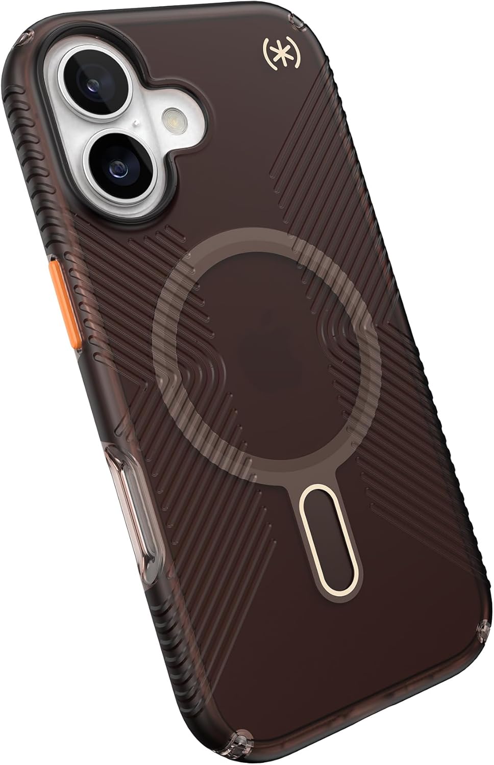 Alt View 4. Speck - iPhone 17 Presidio Grip + MS + CL Lux - Luxury Shade Matte/Orange.
