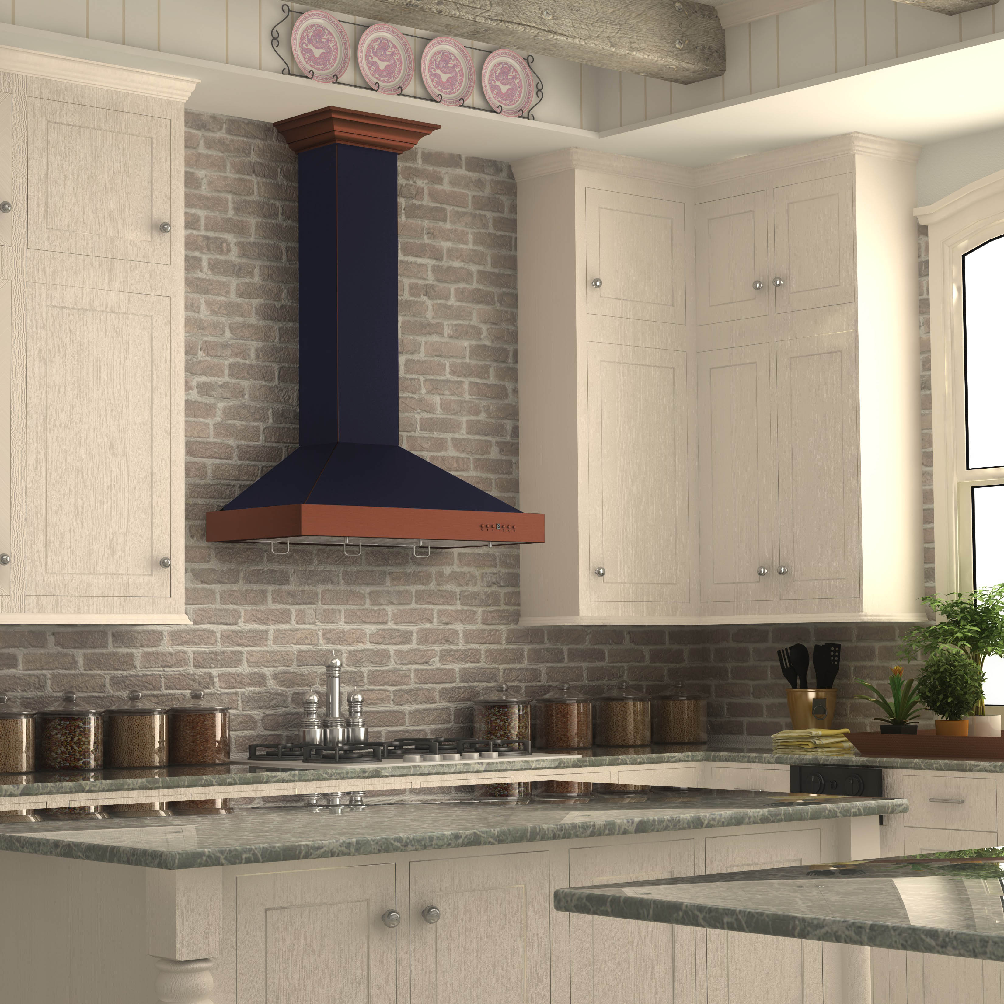 Alt View 13. ZLINE - ZLINE 36 in. Convertible Vent Designer Series Wall Mount Range Hood (KB2-BCXXX-36) - Oil-Rubbed Bronze.