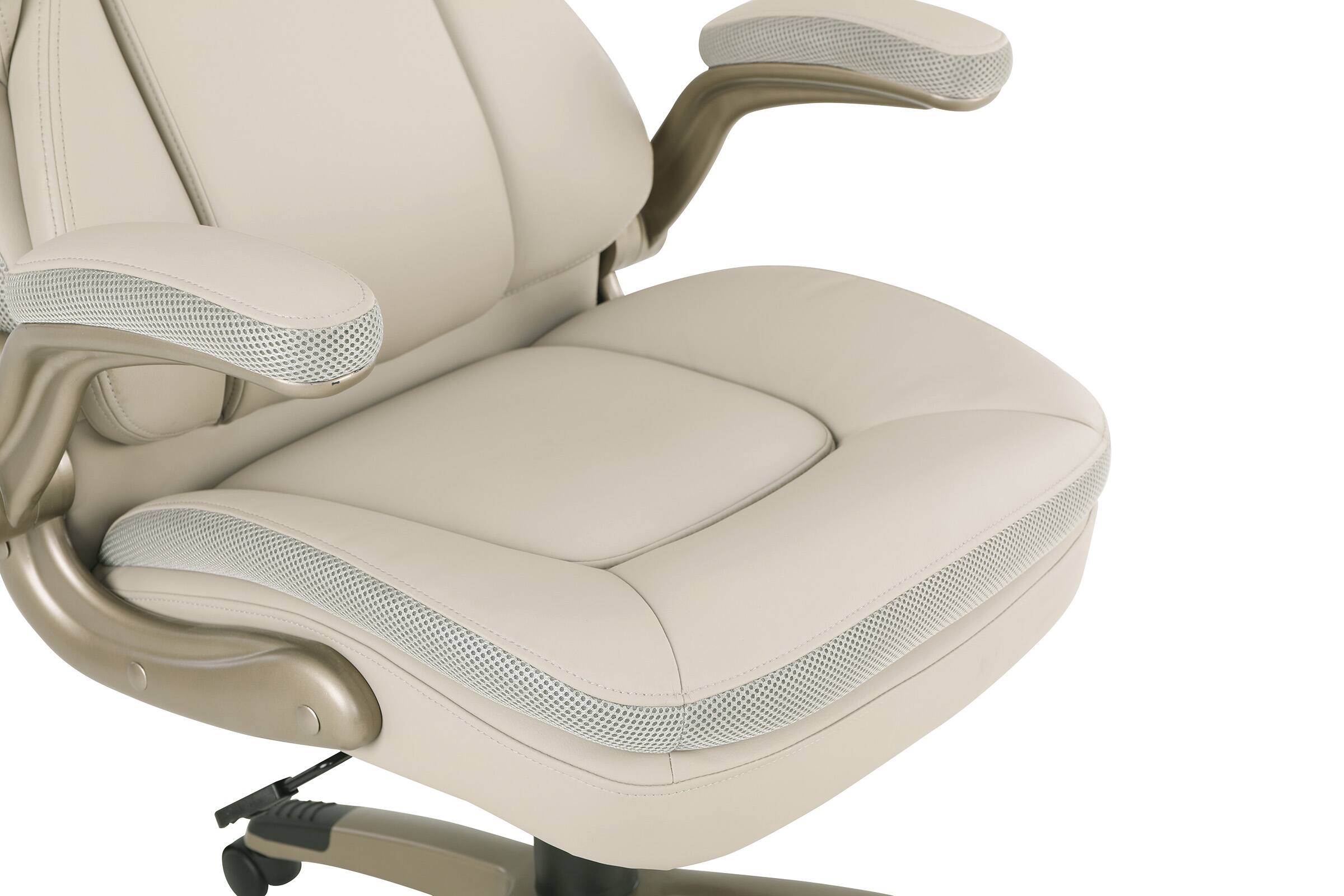 Alt View 17. Office Star Products - Exec Bonded Lthr Office Chair - Taupe / Cocoa.