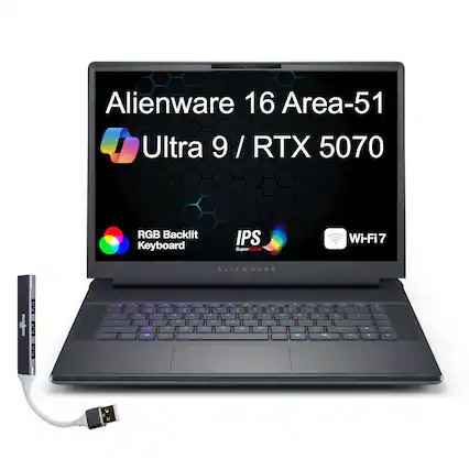 Alienware 16 Area-51 Ultra 9 RTX 5070 RGB Backlit Keyboard IPS SuperCLEAR Wi-Fi7 ALIENWARE