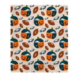 Pegasus - Philadelphia Eagles 60" x 70" Pumpkin Helmet Corral Fleece Blanket - Multicolor