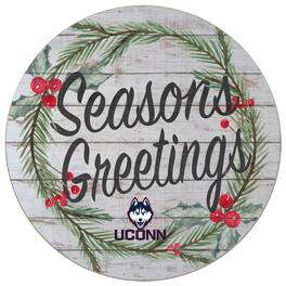 Jardine - UConn Huskies 20'' x 20'' Season's Greetings Circle - White