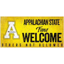 Fan Creations - Appalachian State Mountaineers 6" x 12" Fans Welcome Sign - Multicolor