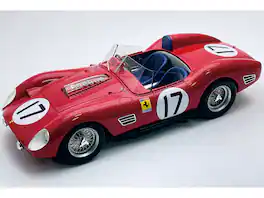 Ferrari 250 TR59-60 #17 "NART" 3rd Place "12 Hours of Sebring" 1961 "Mythos Series" with Case 1/18 Car by Tecnomodel