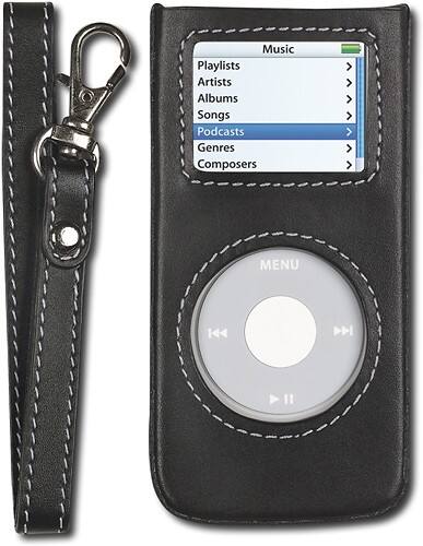 Front Standard. Init™ - Leather Case for Apple® iPod™ nano - Black.