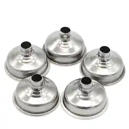 Kitcheniva - Mini Stainless Steel Funnels 5 Pack - Silver